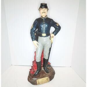 Rare 24" Civil War Union Cavalry Soldier Chalkware Statue Similar to Cacciapuoti